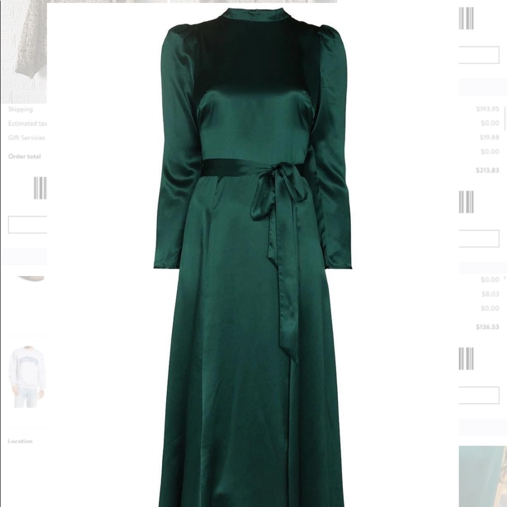 Reformation Julius Dress in Emerald